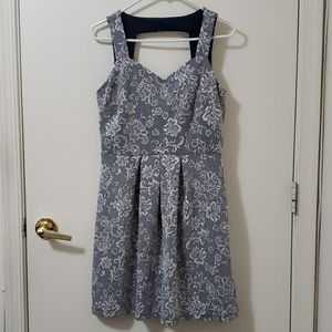 Blue & White Floral Dress